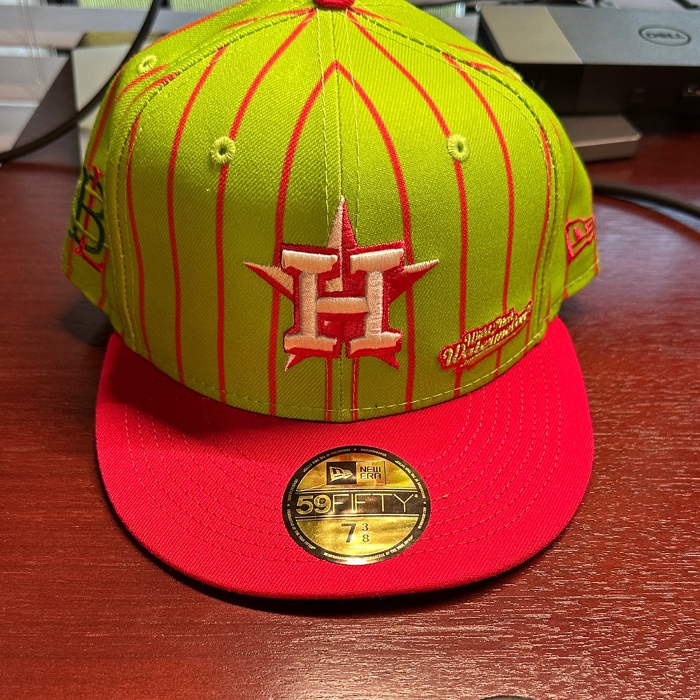 Astros New Era Vibrant Green and Red Hat